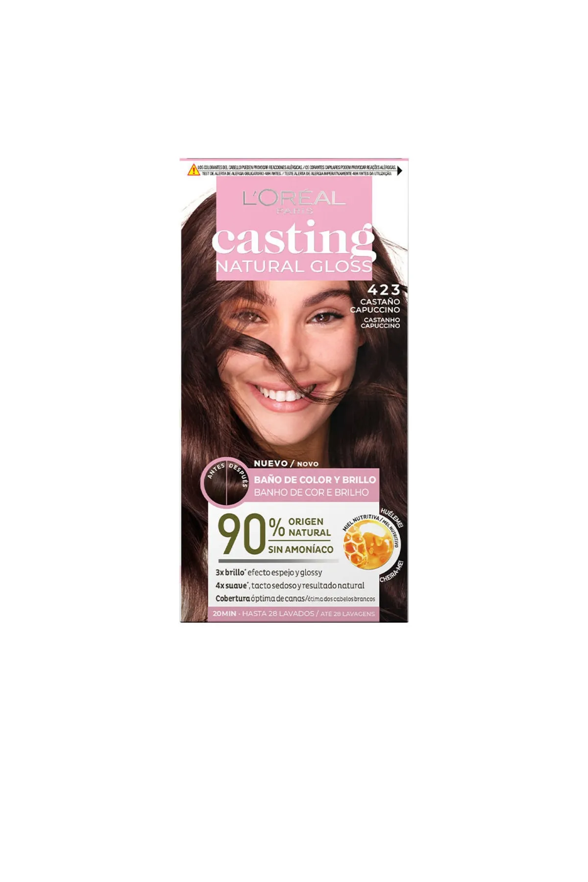 L&'Oreal Paris  Casting Natural Gloss #423-castaño Capuccino L'Oréal Paris 180 ml