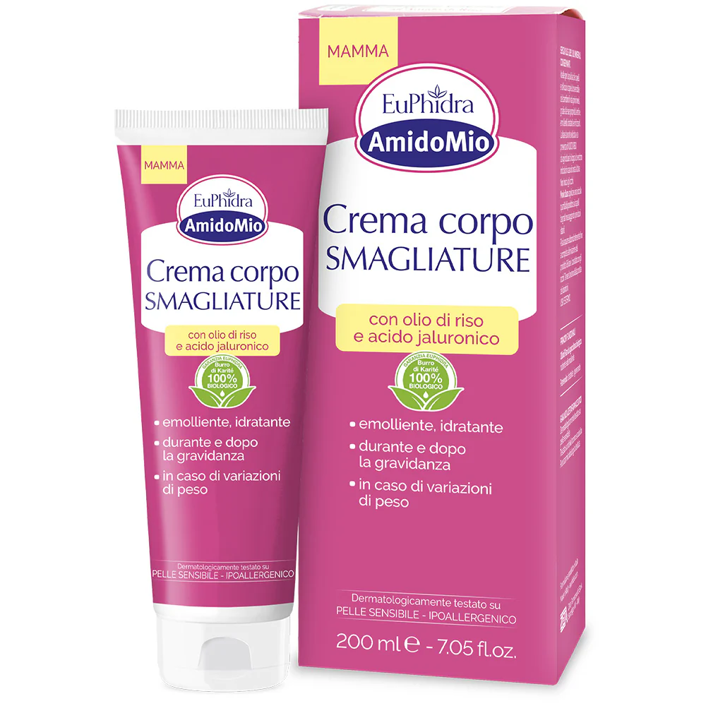 Amido Mio Stretch Mark Body Cream - Elasticizing Anti-Stretch Mark Cream, Maternity Treatment