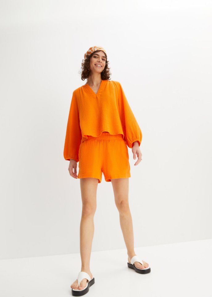 Musselin-Shorts aus Baumwolle