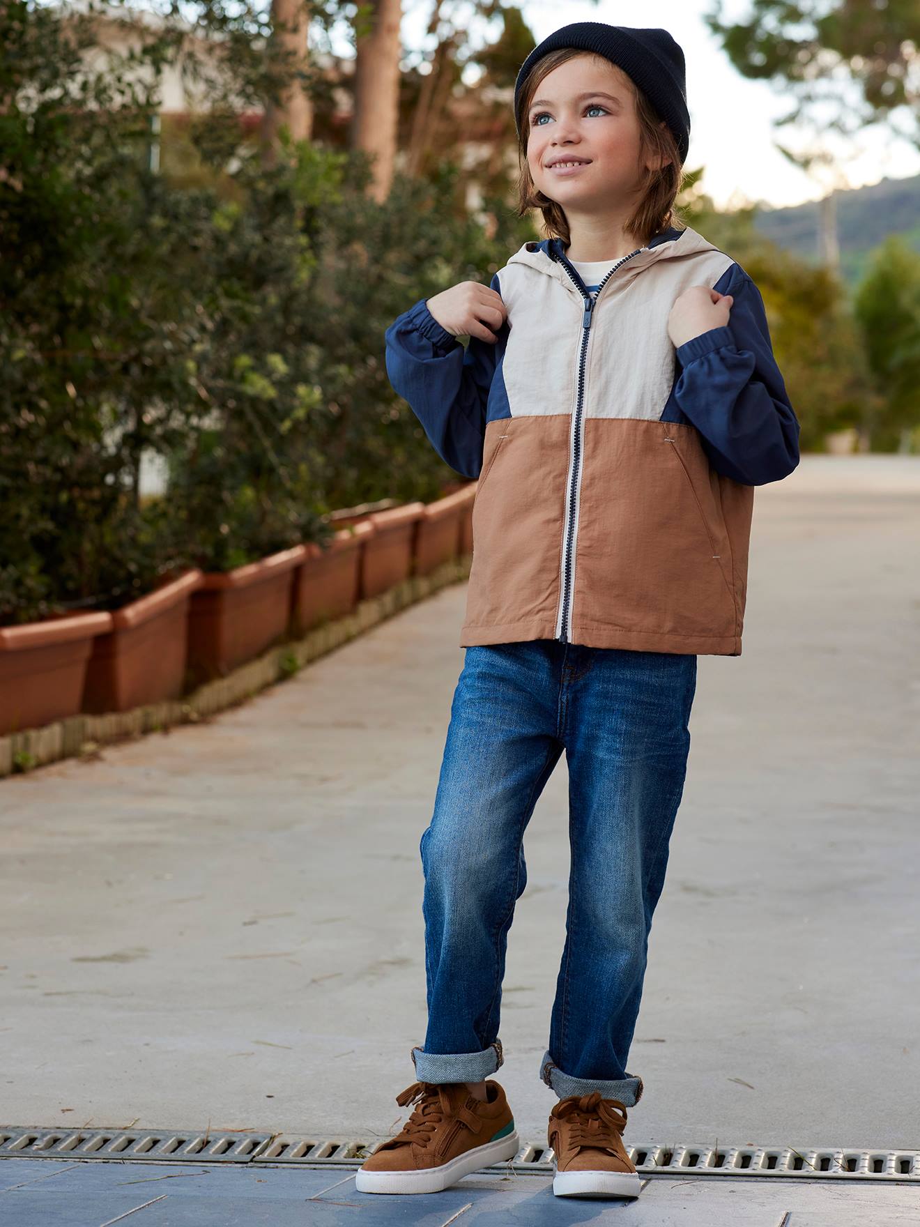 Vertbaudet Jungen Loose-Fit-Jeans Oeko-Tex - blue stone