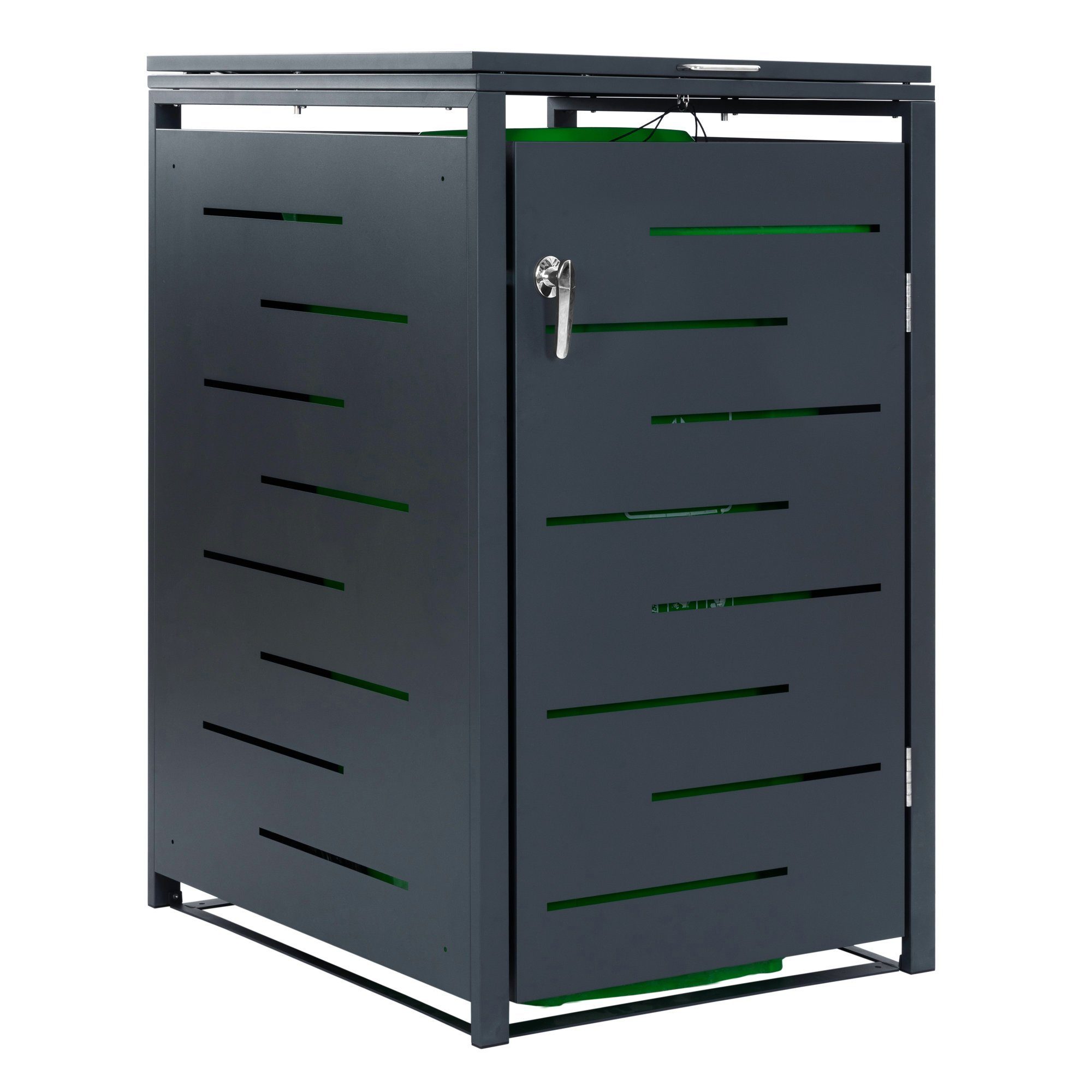 Zelsius Mülltonnenbox Mülltonnenbox für drei Mülltonnen, Anthrazit RAL 7016 (Set)