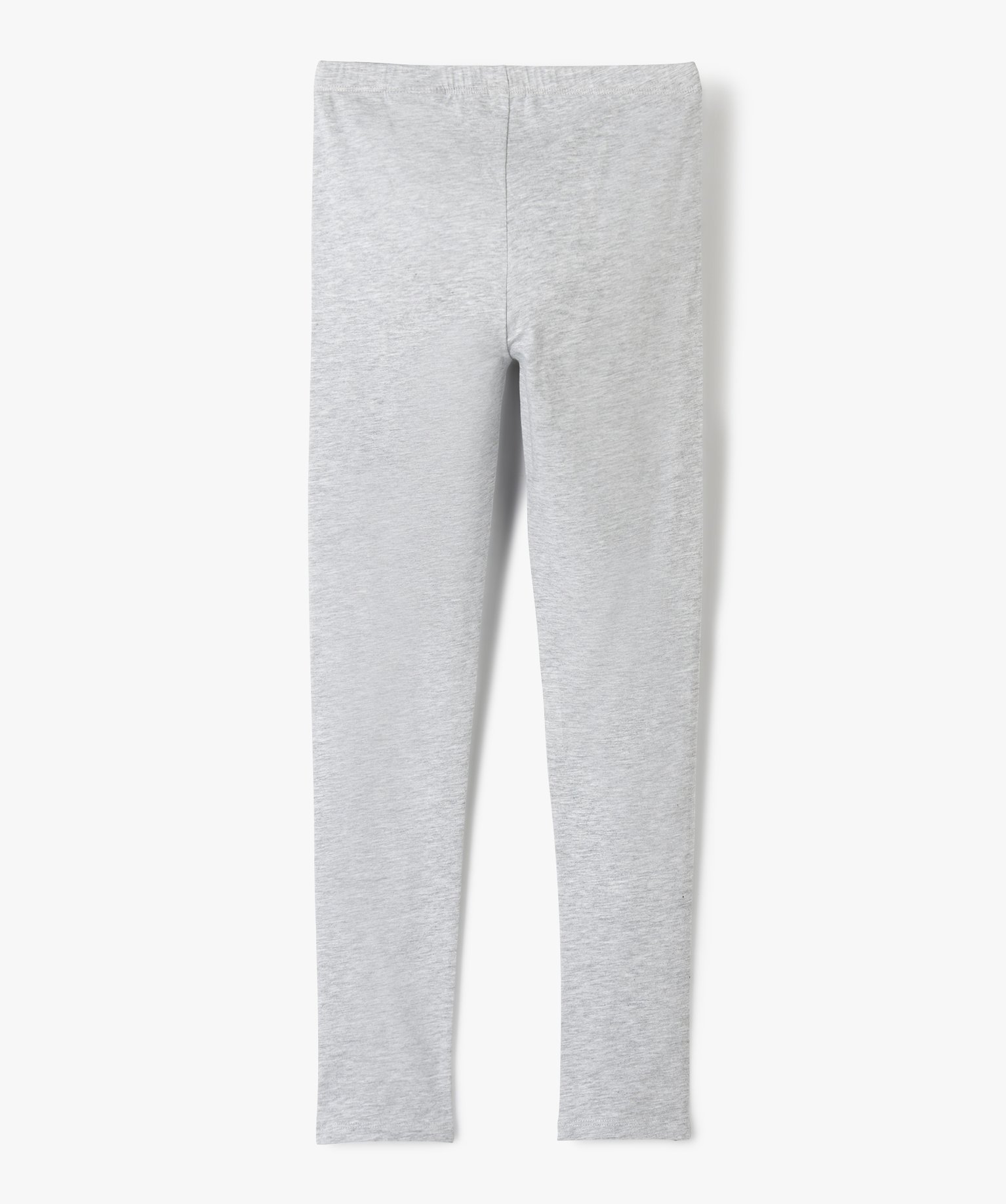 Legging fille long uni gris | GEMO