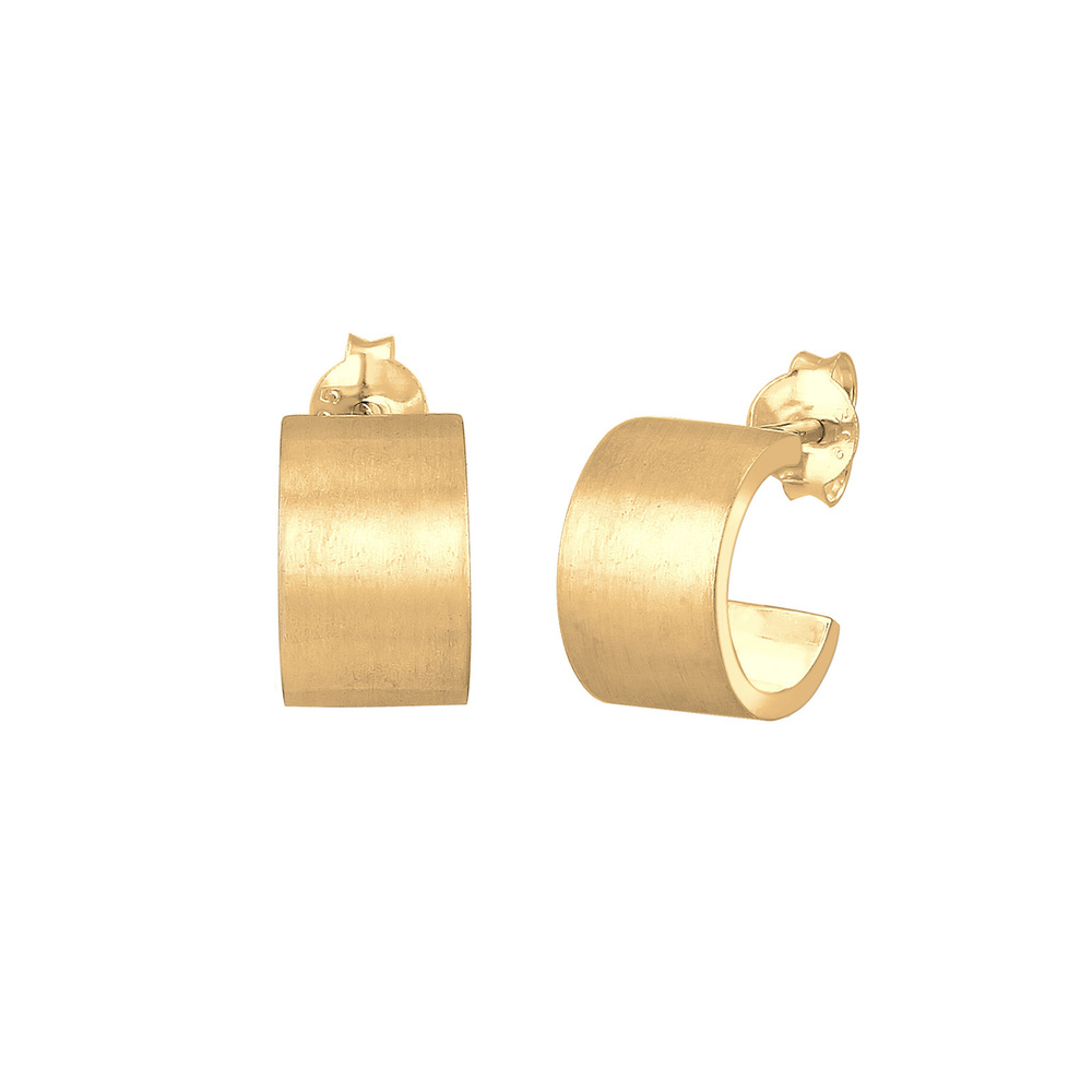 Elli Elli Boucles d'Oreilles Creolen Hänger Basic Geo Trend Matt 925er Silber Boucles d'oreilles