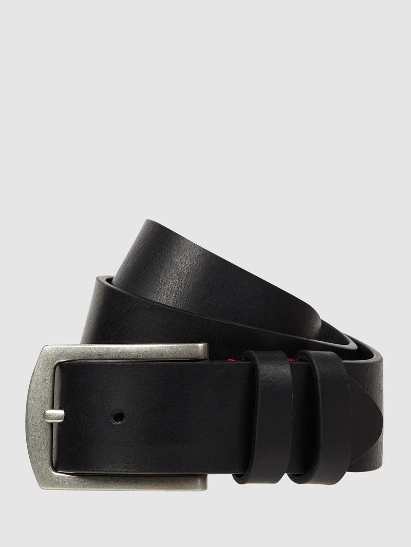 Gürtel aus Leder in schwarz