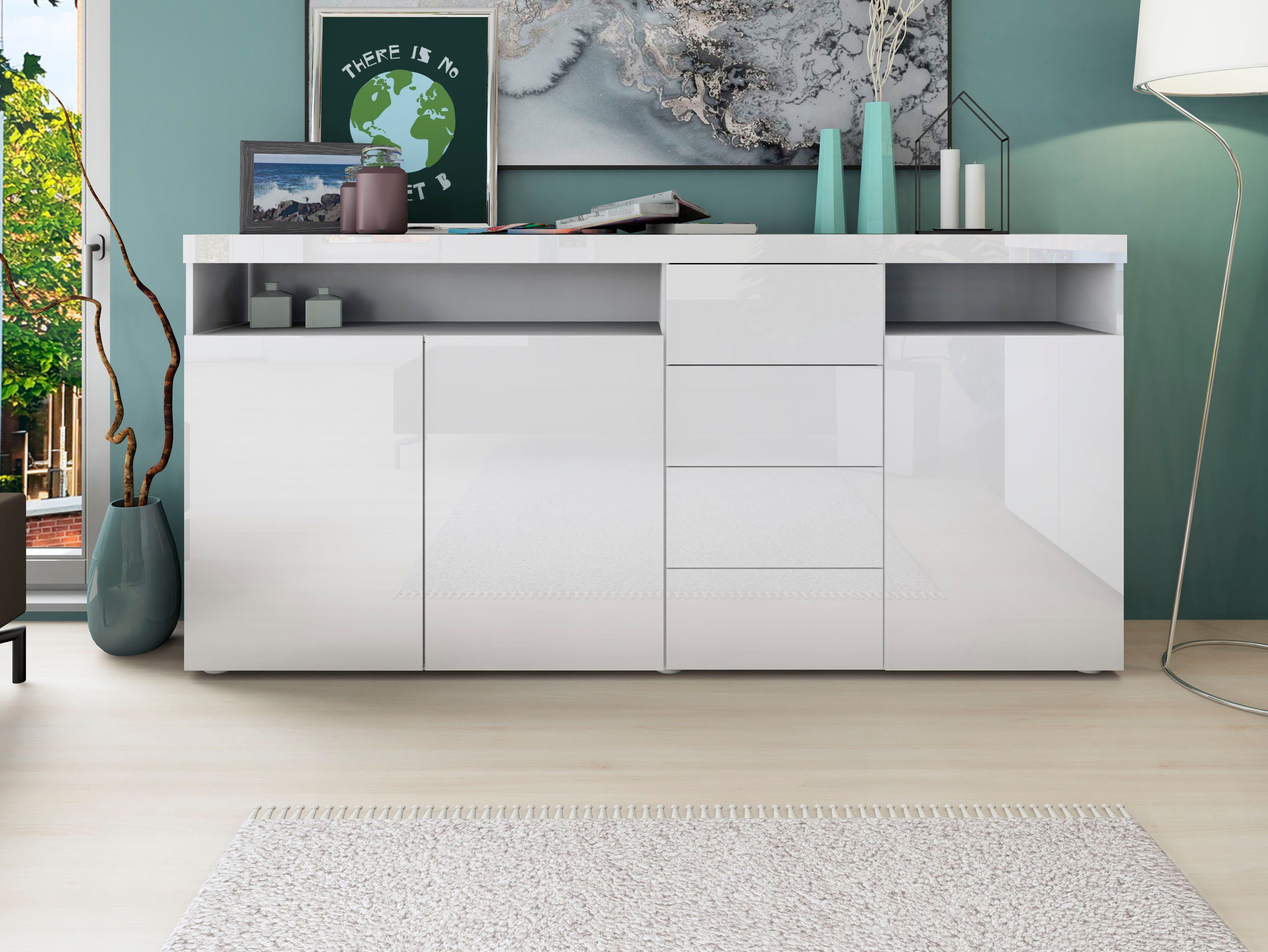borchardt Möbel Highboard Kapstadt, Breite 200 cm