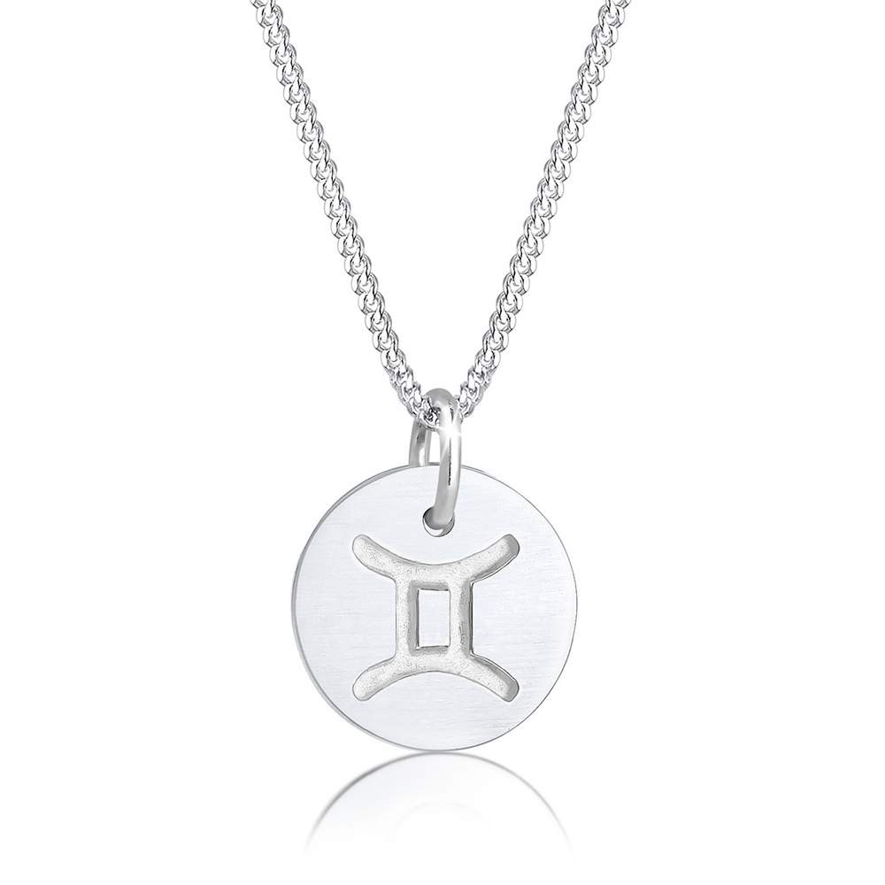 Elli Elli Collier Femme Signe Du Zodiaque Gémeaux - (925/1000) Argent Bijoux