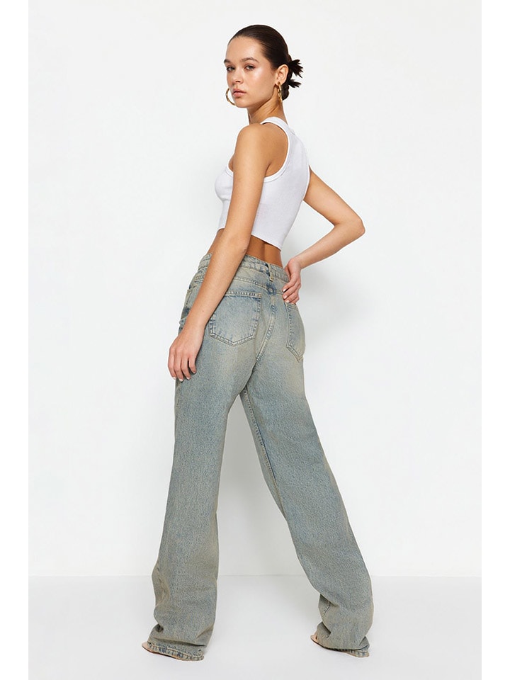 trendyol Jeans - Mom fit - in Hellblau günstig kaufen