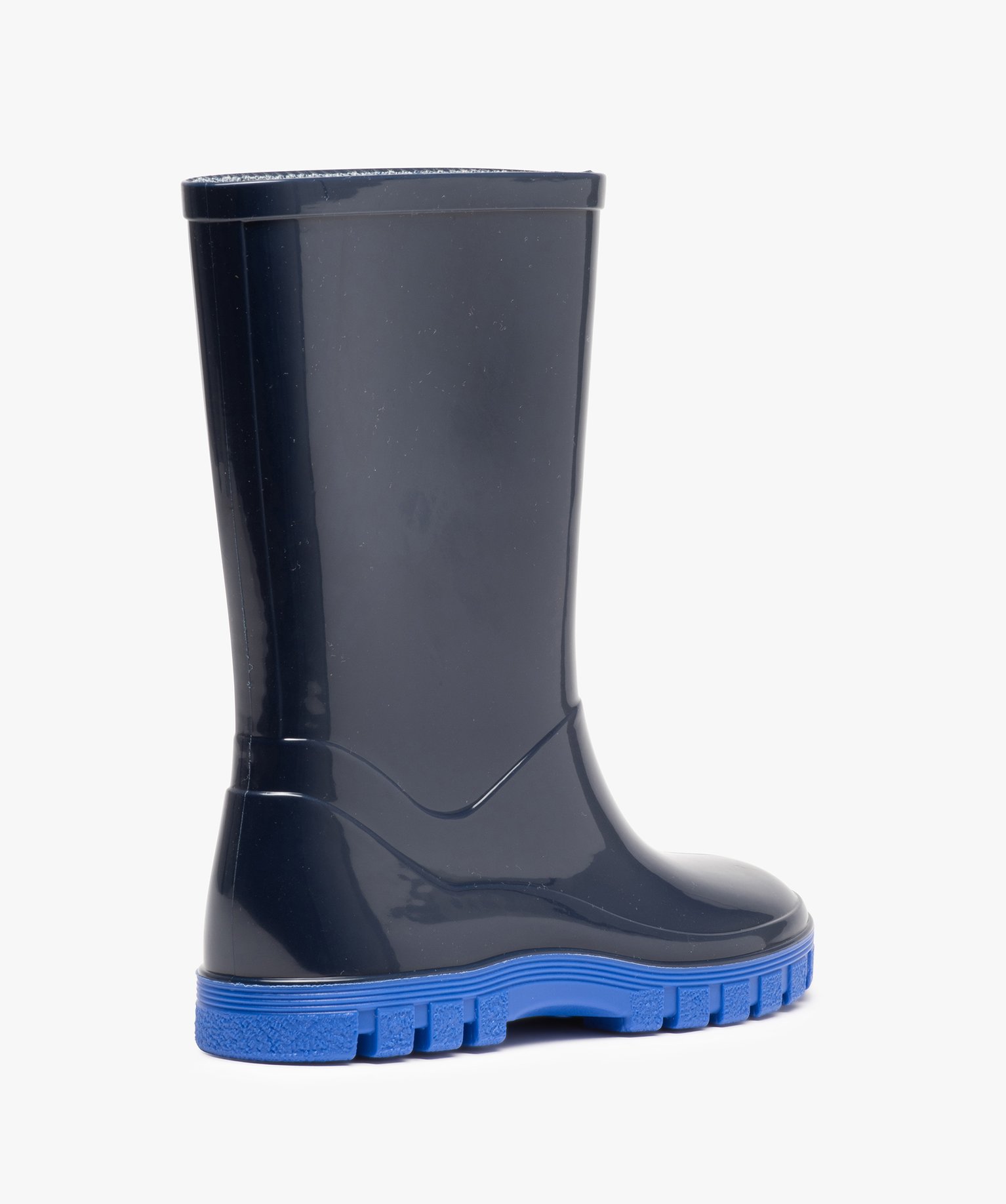Bottes de pluie Garçon à semelle crantée contrastante marine | GEMO