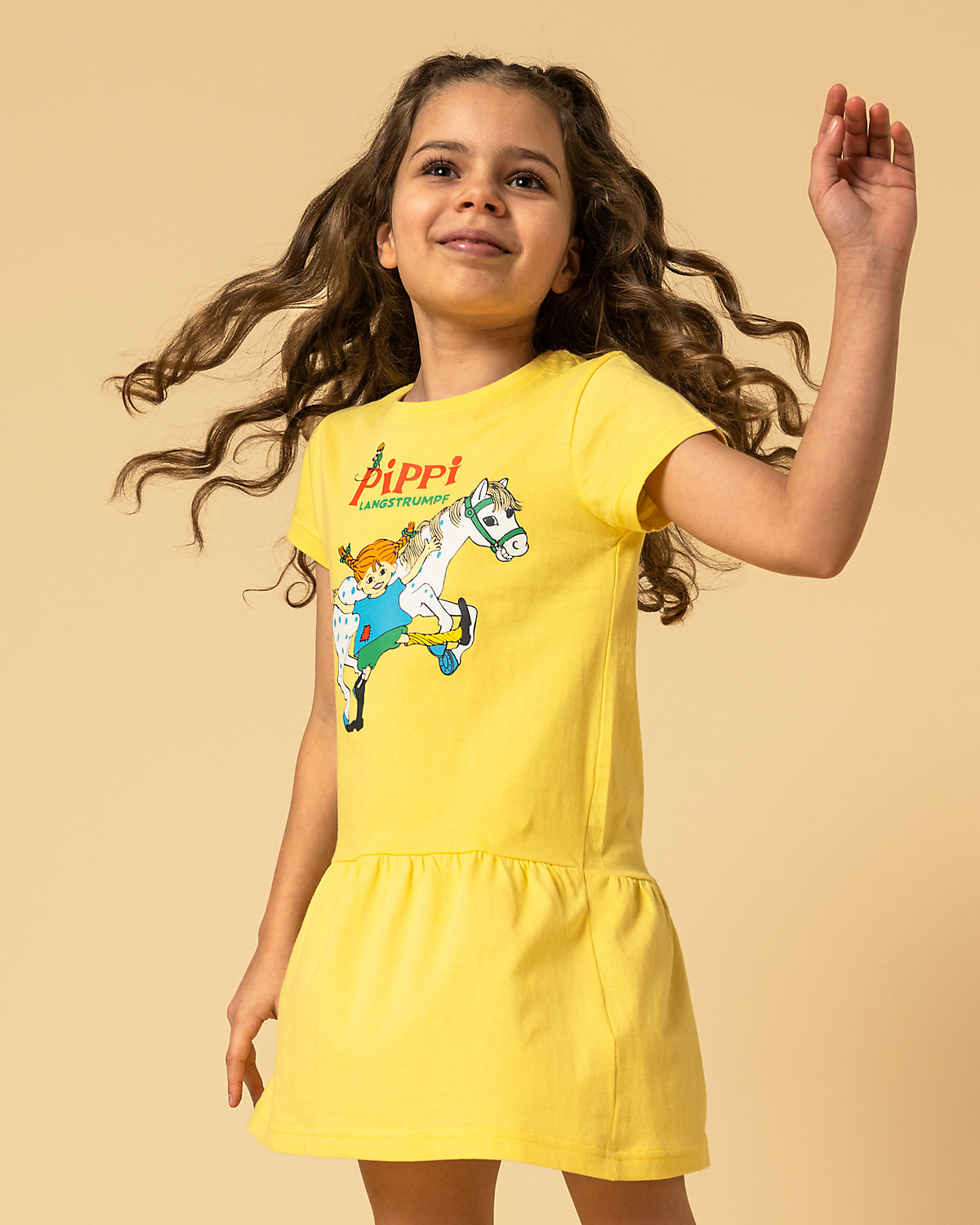 Pippi Langstrumpf Kinder Jerseykleid