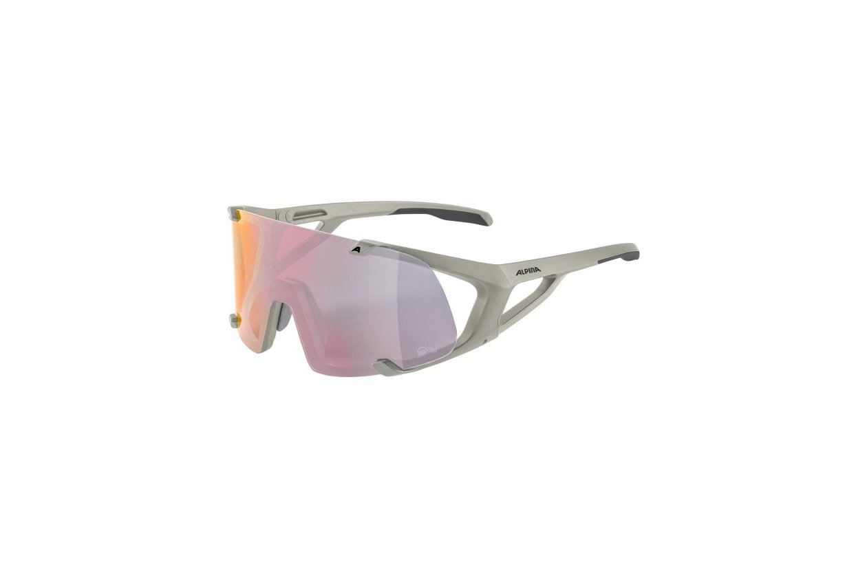 Alpina Hawkeye QV cool-grey matt / rainbow mirror lens