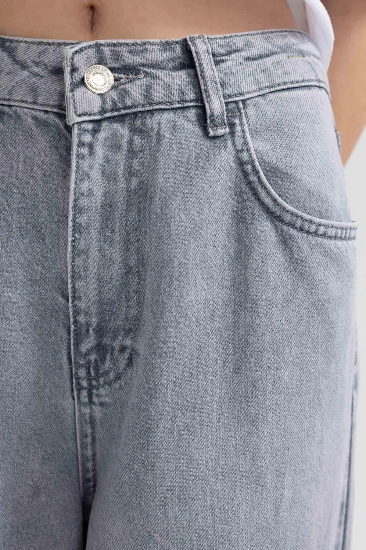 DeFacto  90er-Jahre-Jeans mit weitem Bein, lange Hose aus 100 % Baumwolle
