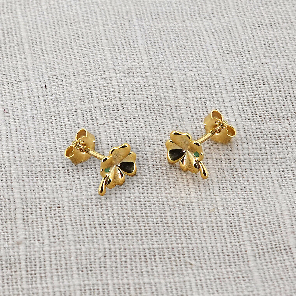 Kinder-Ohrringe Gold 333/8K Kleeblatt Ohrstecker Ohrstecker