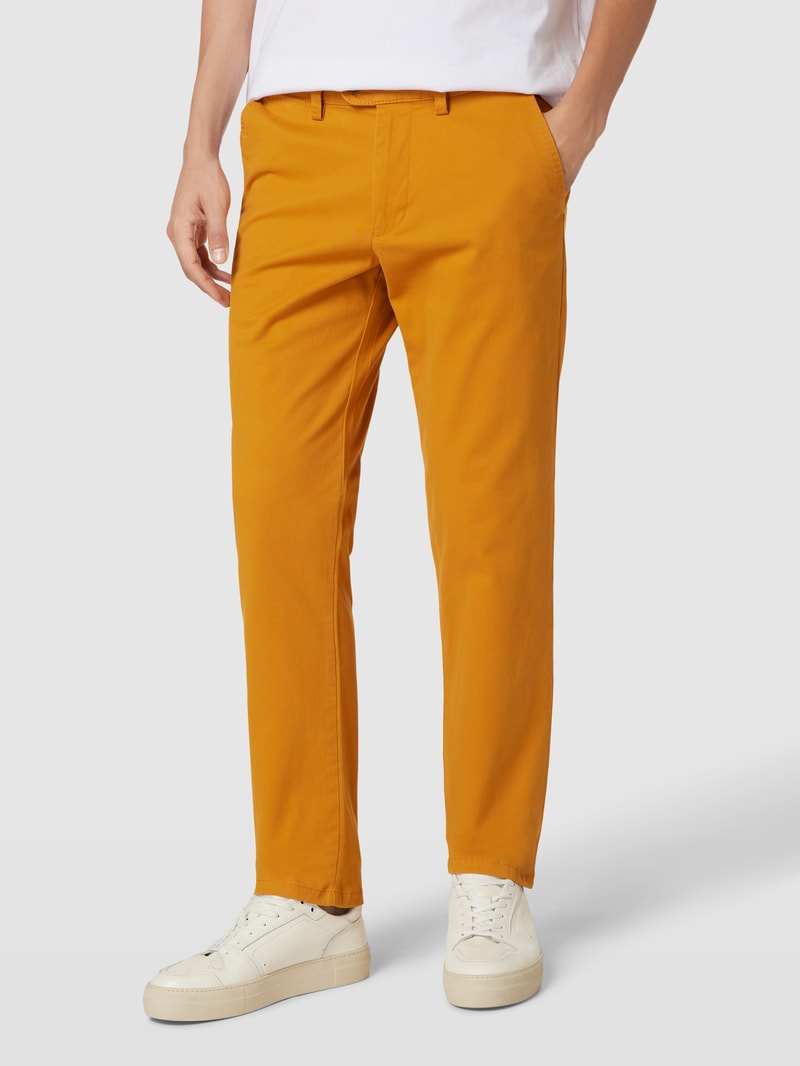 Chino mit französischen Eingrifftaschen in dunkelgelb