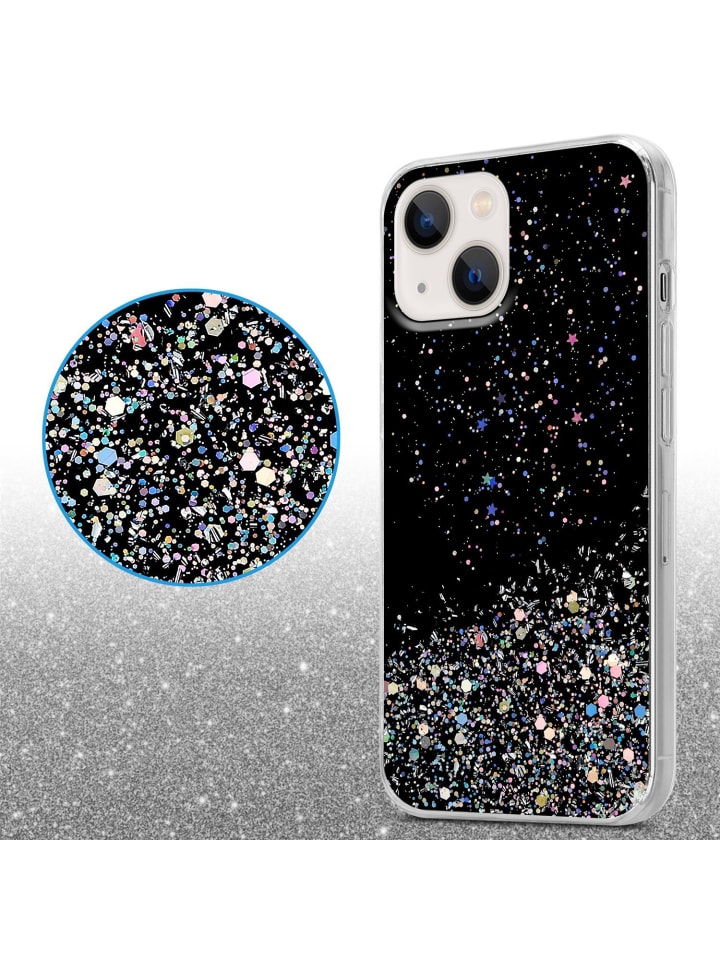 cadorabo Hülle für Apple iPhone 13 Glitter in Schwarz mit Glitter günstig kaufen onesize