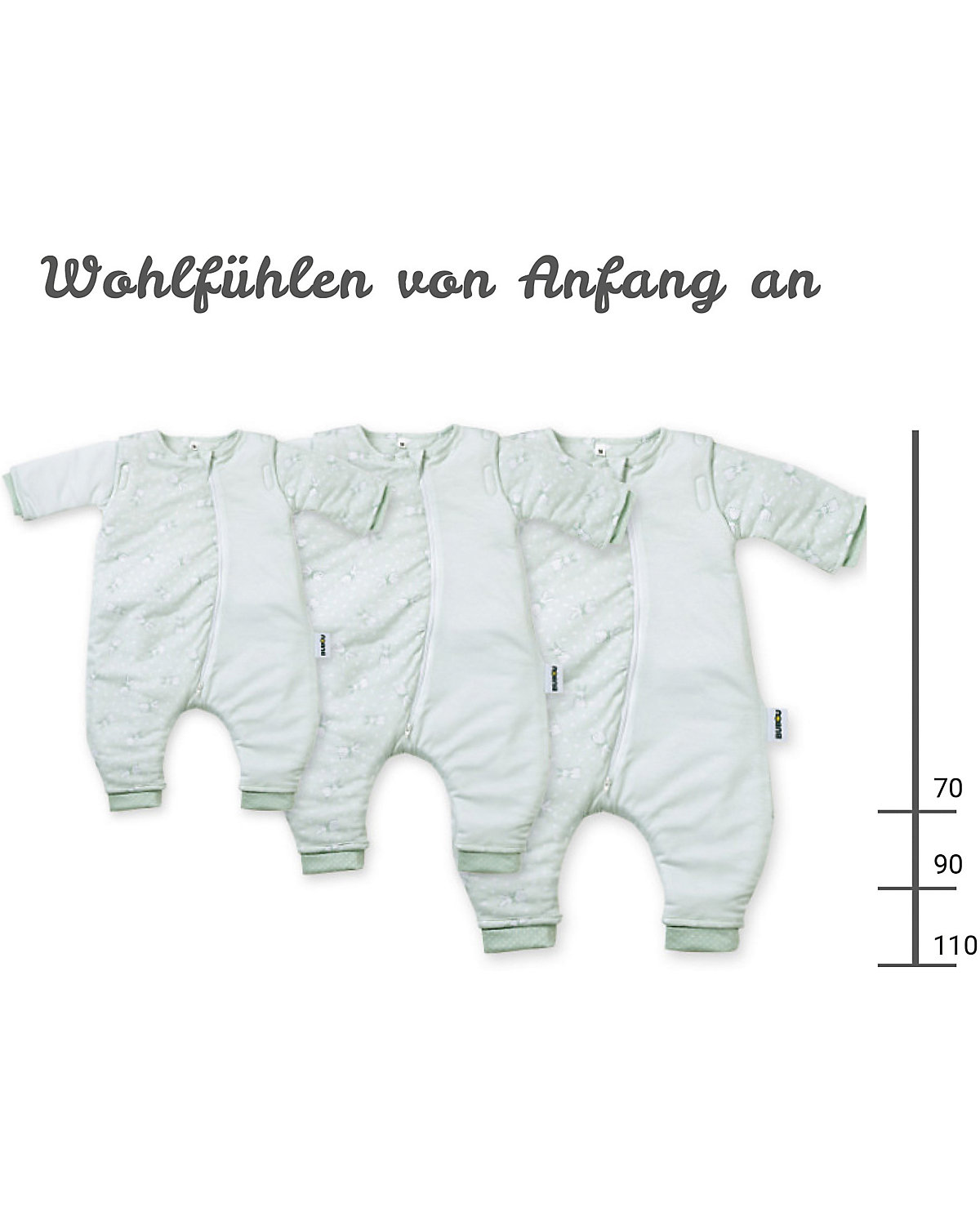 Schlafsack Bubou Walker, mint, Gr. 70
