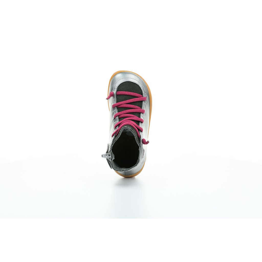 Camper Peu Cami Gust. Gunmetal, Meteor (90085-083) silberne Barfuß-Stiefeletten