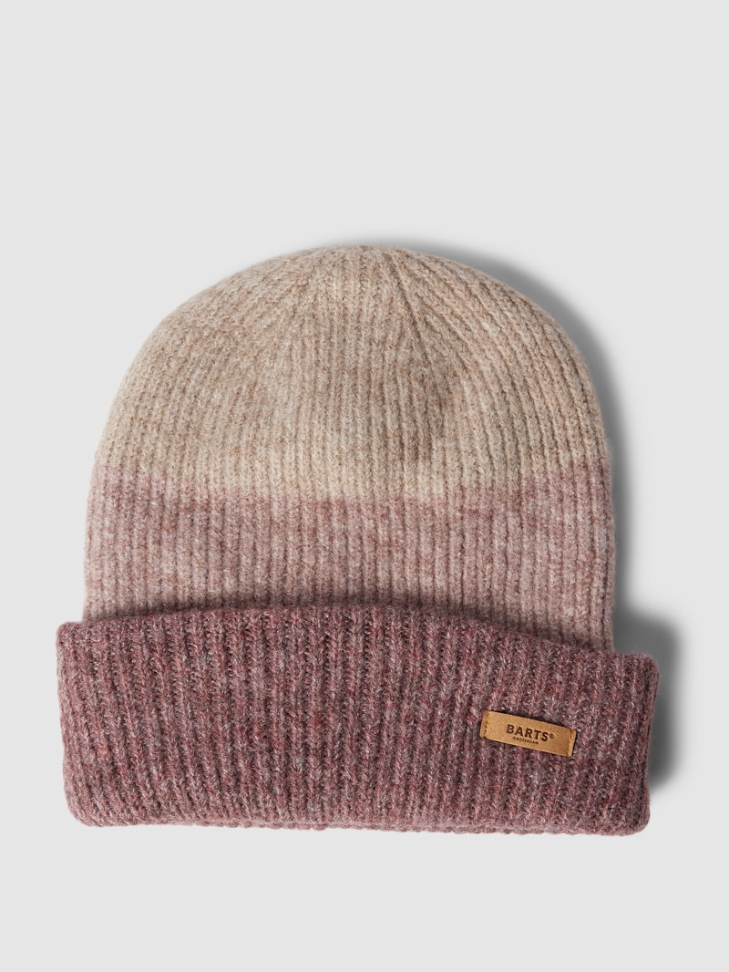Beanie mit Blockstreifen Modell 'Suzam' in flieder