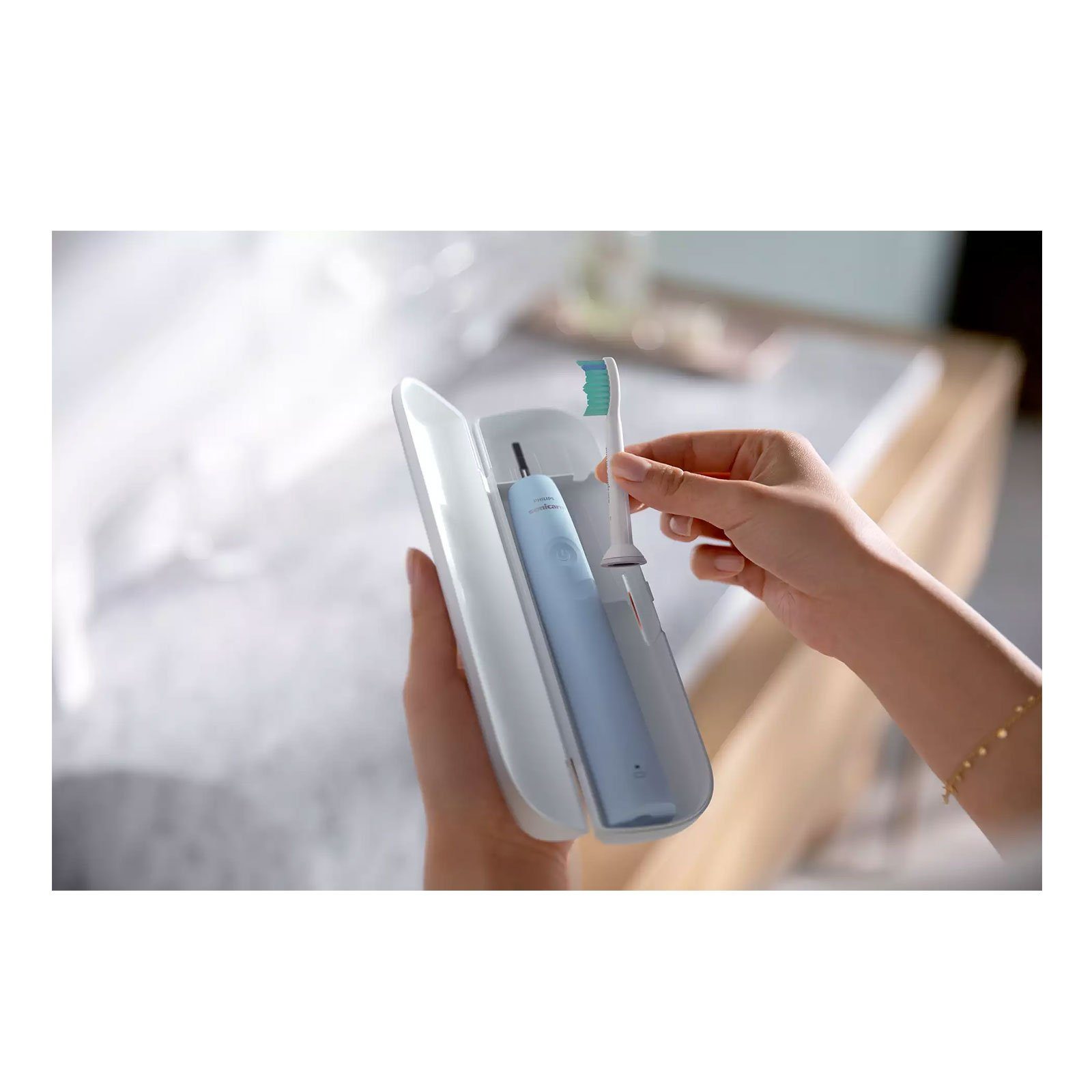 Philips Elektrische Zahnbürste HX3651/12 Sonicare, 2100 lb Schallzahnbürste