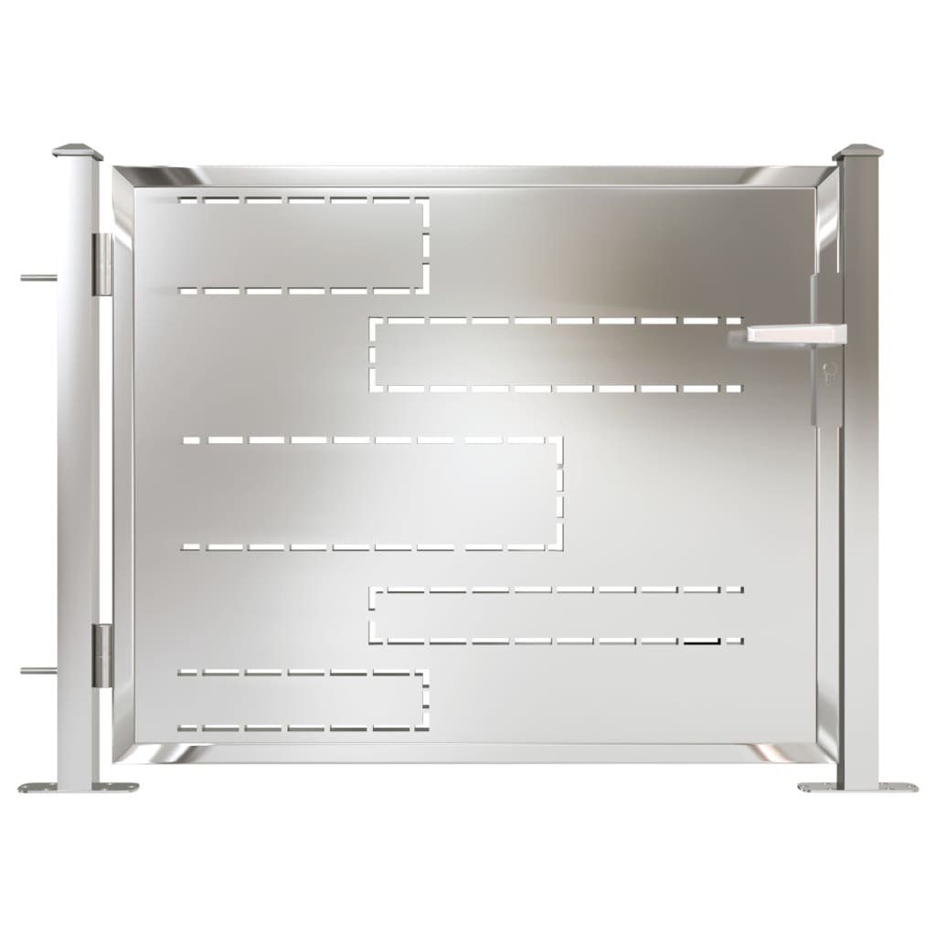 vidaXL Gartentor Gartentor 100x75 cm Edelstahl
