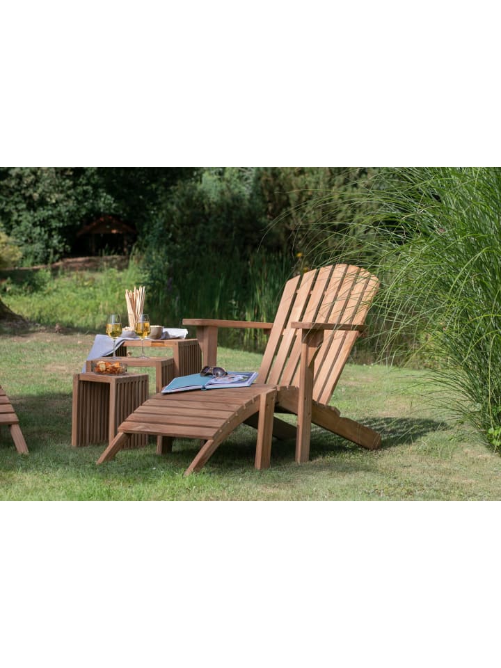 GMD Living Teak Holz Adirondack Gartenstuhl WOODIE in Natur günstig kaufen onesize