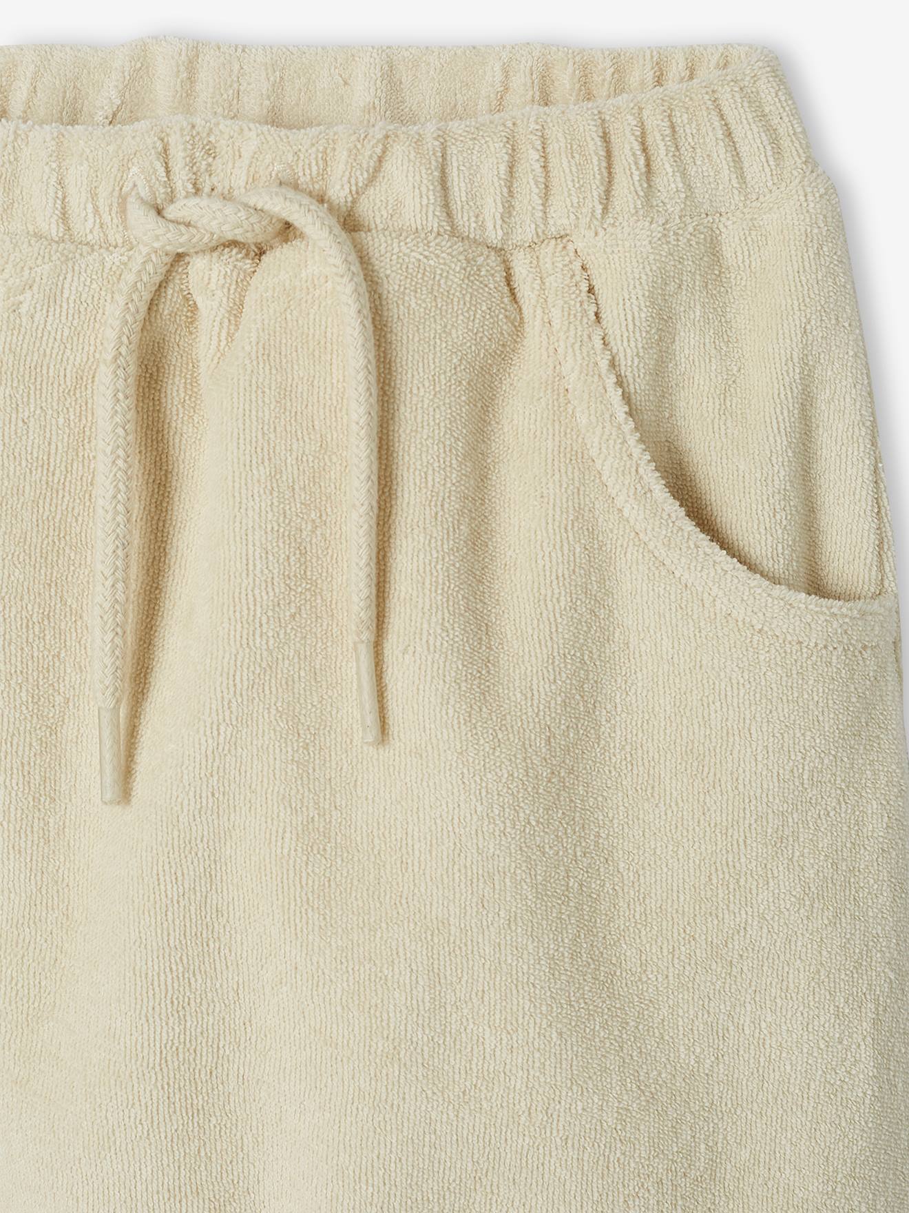Ensemble en éponge bébé sweat et pantalon écru