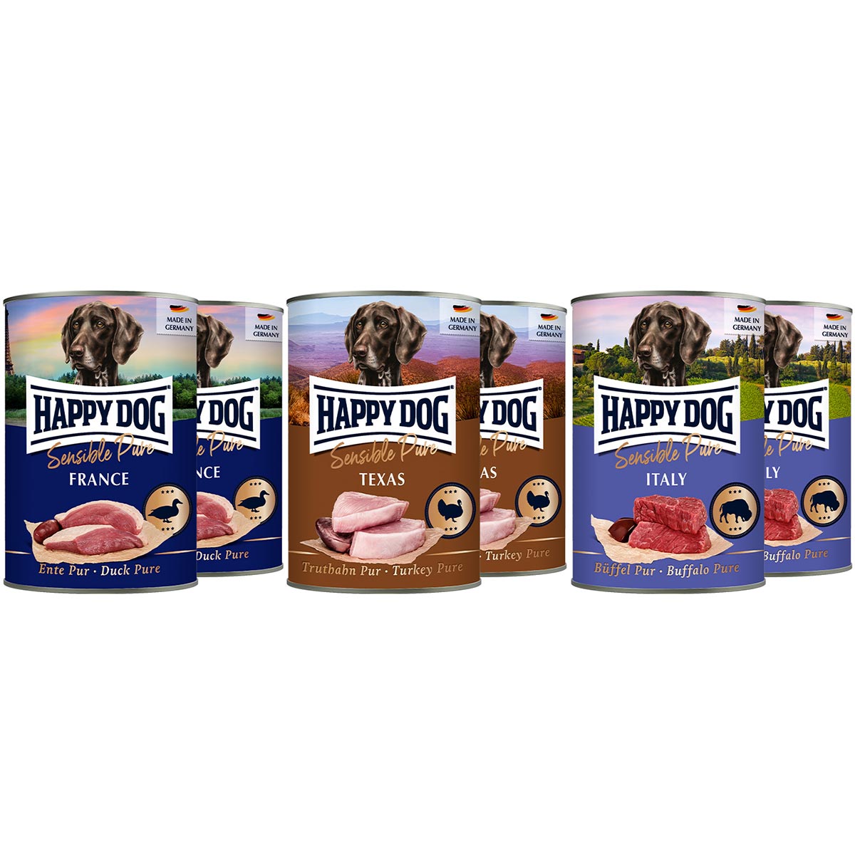 Happy Dog Sensible Pure Mischtray 6x400g kaufen bei ZooRoyal