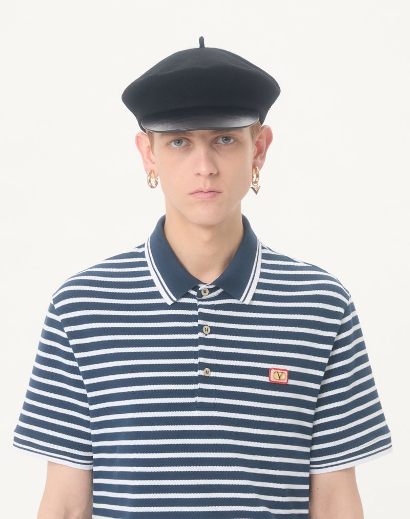 Valentino bomuldspique poloshirt med V-logo-mærke