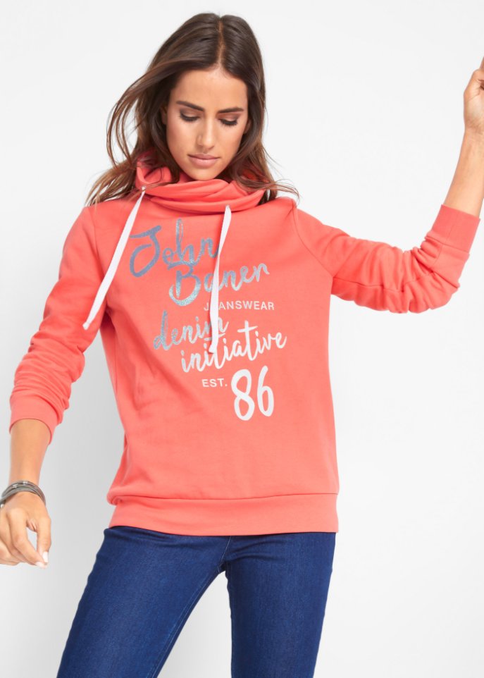 Sweatshirt mit Glitzerdruck