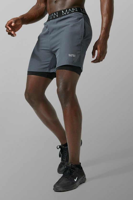 Man Active 2-in-1 Sport-Shorts