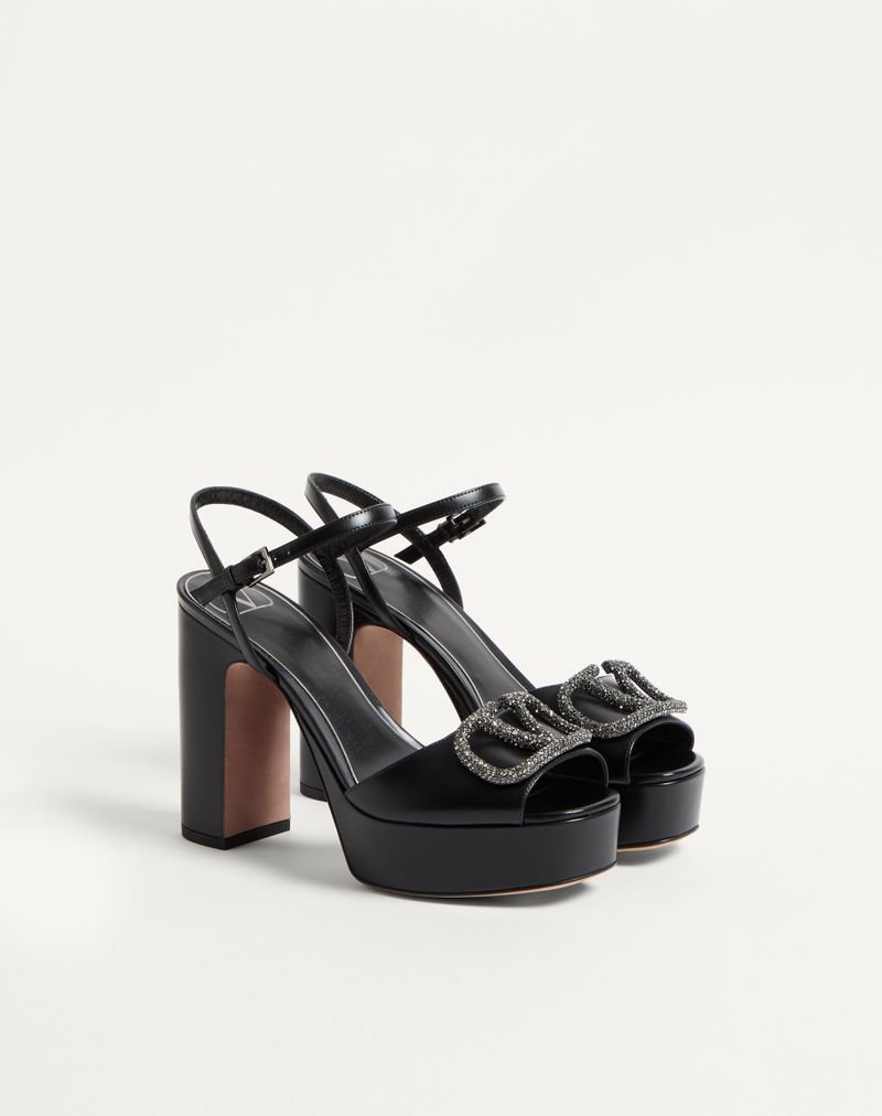 Vlogo Signature Platform Sandal I Kalveskind 115mm