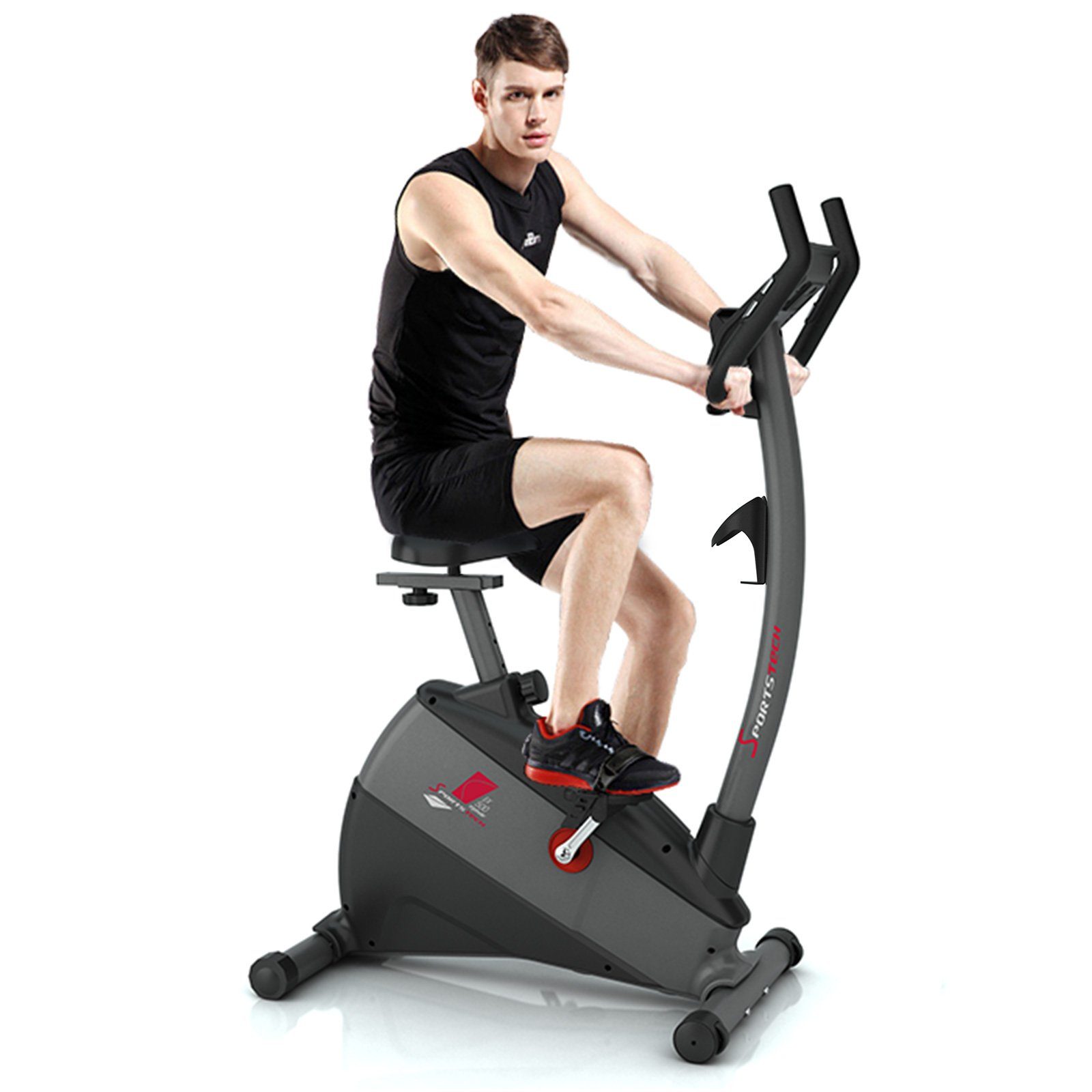 Sportstech Ergometer ESX500, Steuerung und Live & On Demand Kurse+ 5,5 Zoll Display