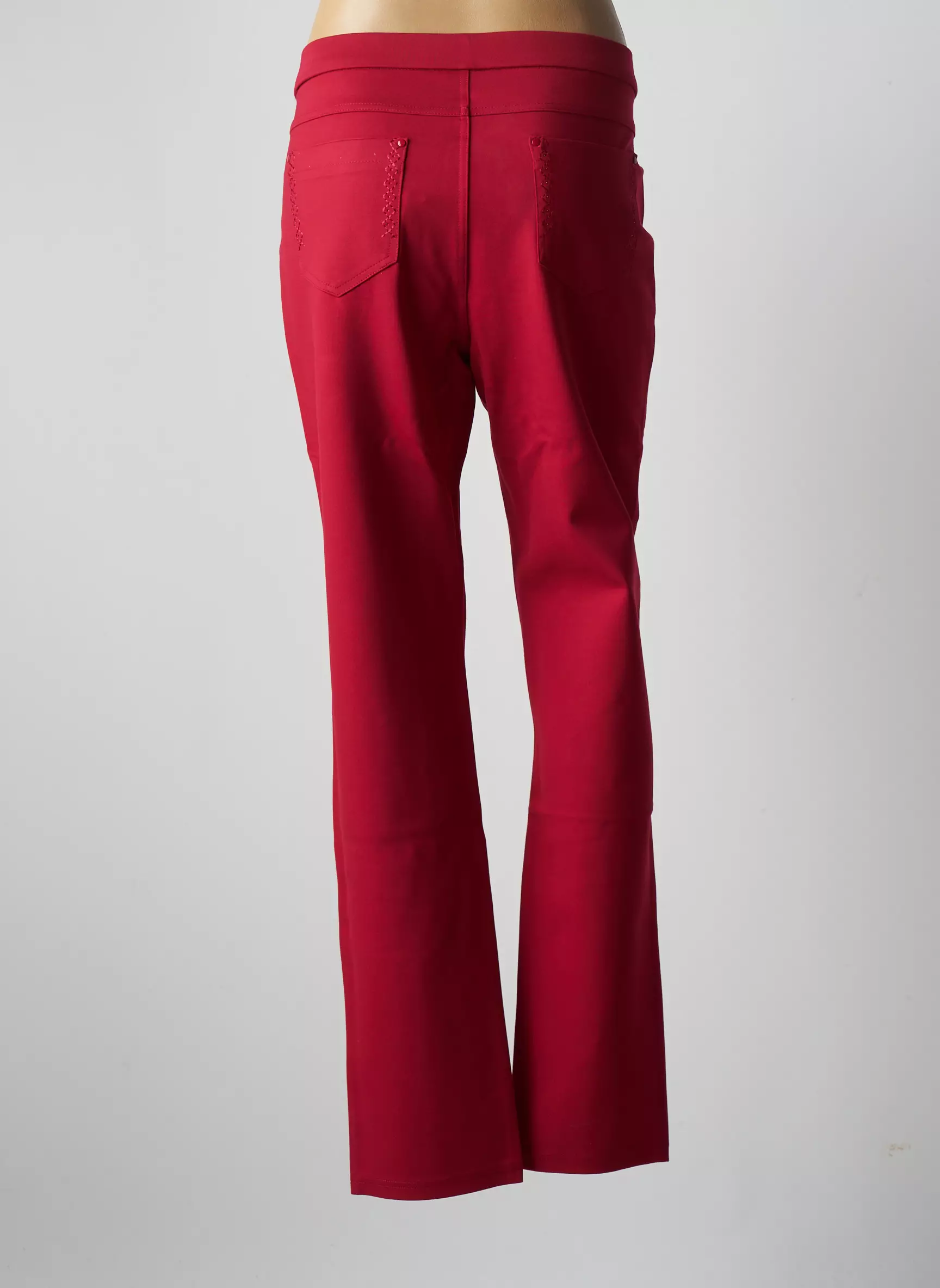 Youline Pantalons Slim Femme couleur rouge