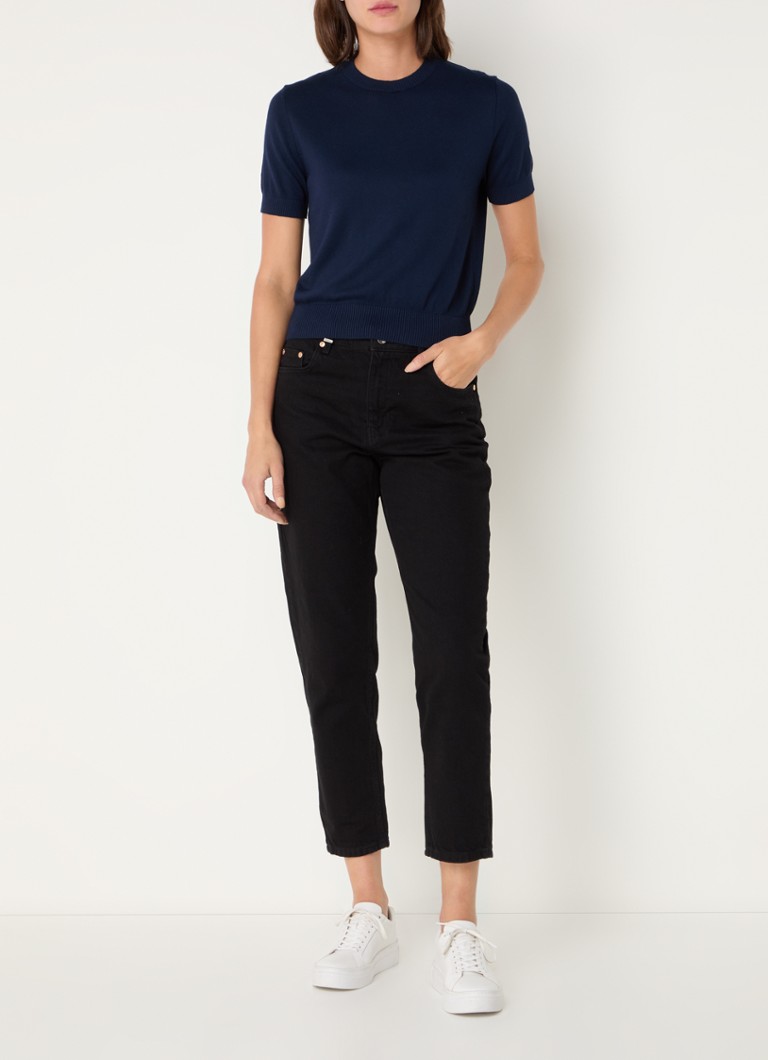 Benetton Fine-knit round neck top