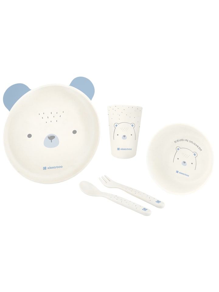 Kikkaboo Kindergeschirr Set Bear with me in blau günstig kaufen onesize