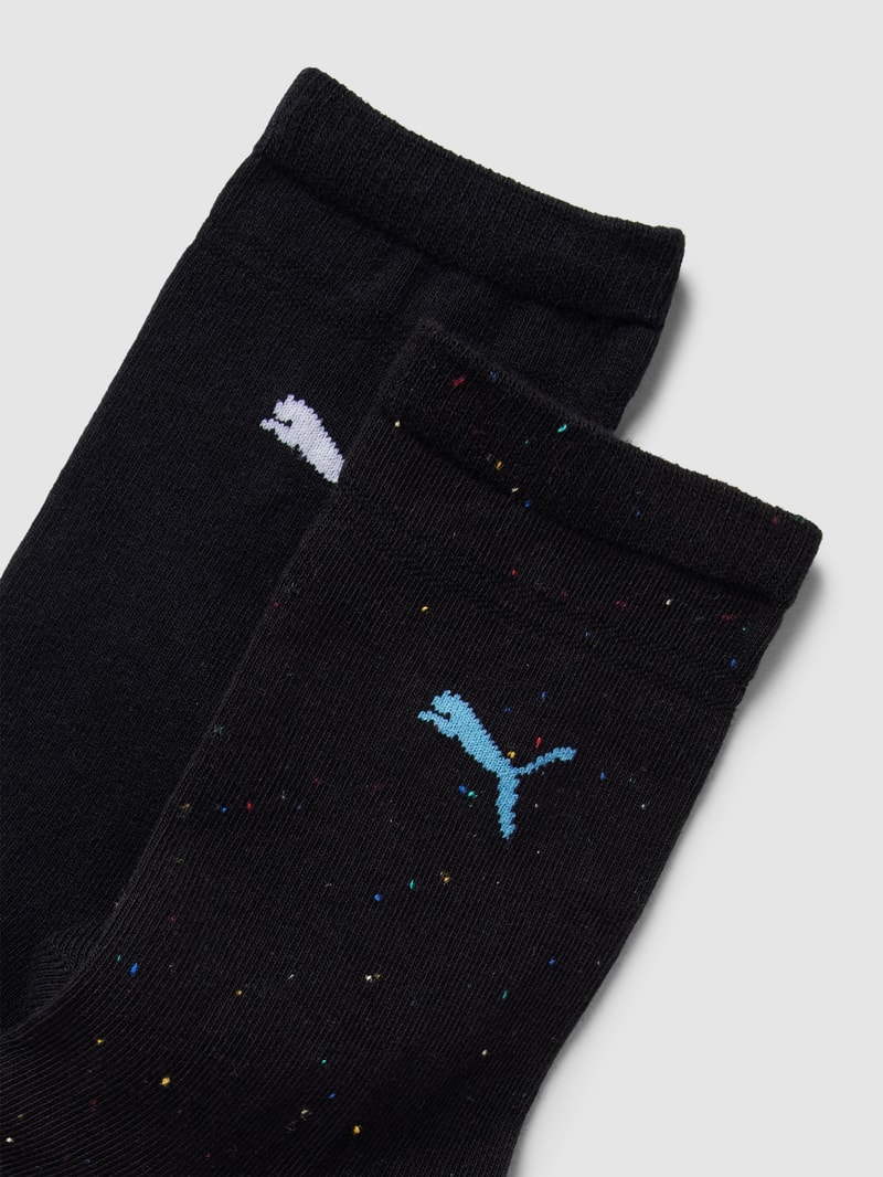 Socken mit Label-Details im 2er-Pack in schwarz