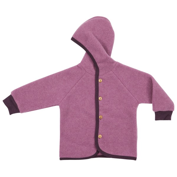 Engel - Kinder Kapuzenjacke mit Holzknöpfen - Wolljacke
