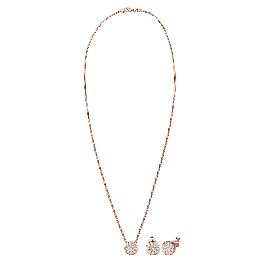 Elli Elli Ensemble de Bijoux Rond Femme  Argent (925/1000) Cristaux de Zircone Bijoux