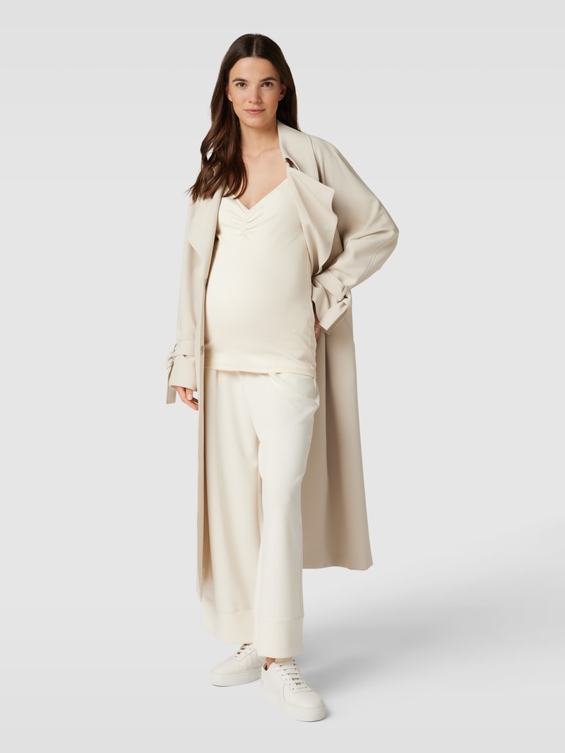Umstands-Top in Feinripp-Optik Modell 'EMILY' in offwhite