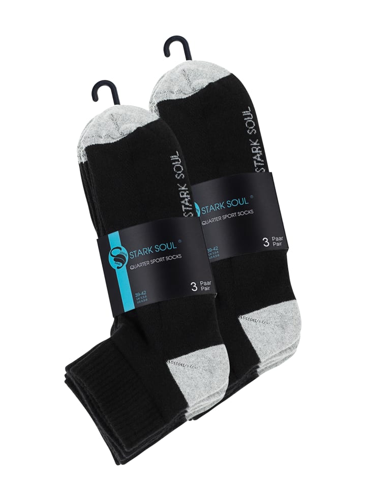 Stark Soul® Sportsocken 6 Paar Lauf- und Funktionssocken in schwarz/grau günstig kaufen