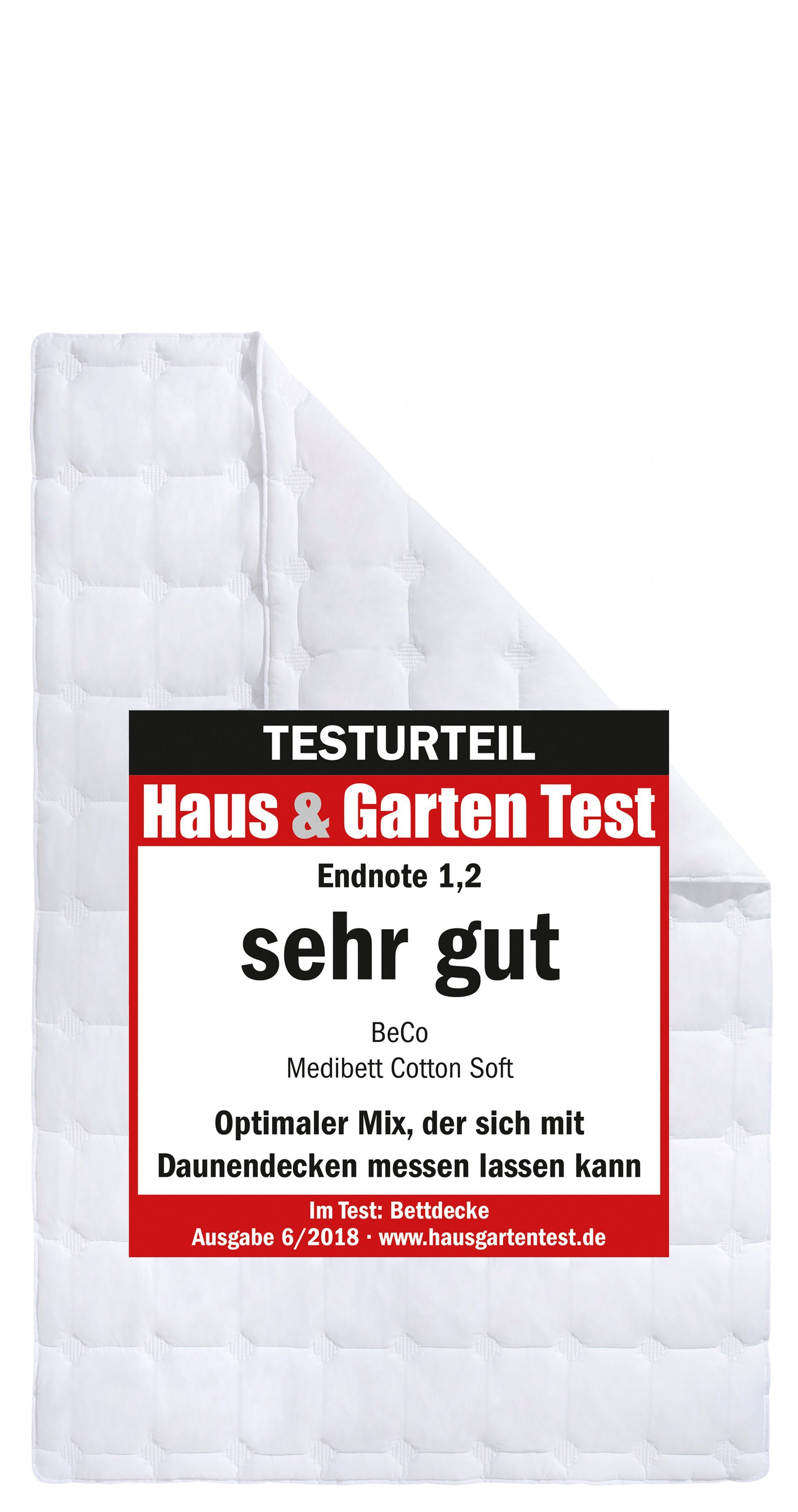 Microfaserbettdecke, Medibett Cotton Soft, Sommer oder Winter, 135x200, 155x220, 200x200 cm, Beco, Füllung: Polyester