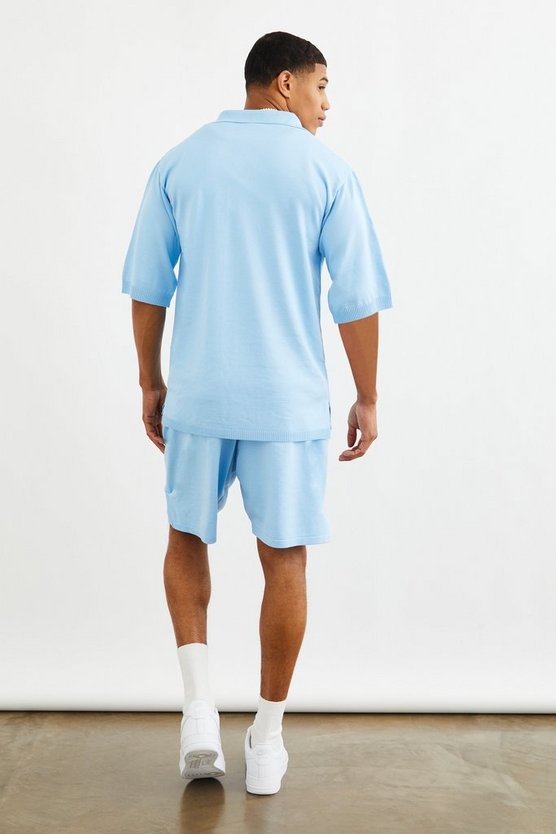 Lockere Shorts mit Palmen-Print