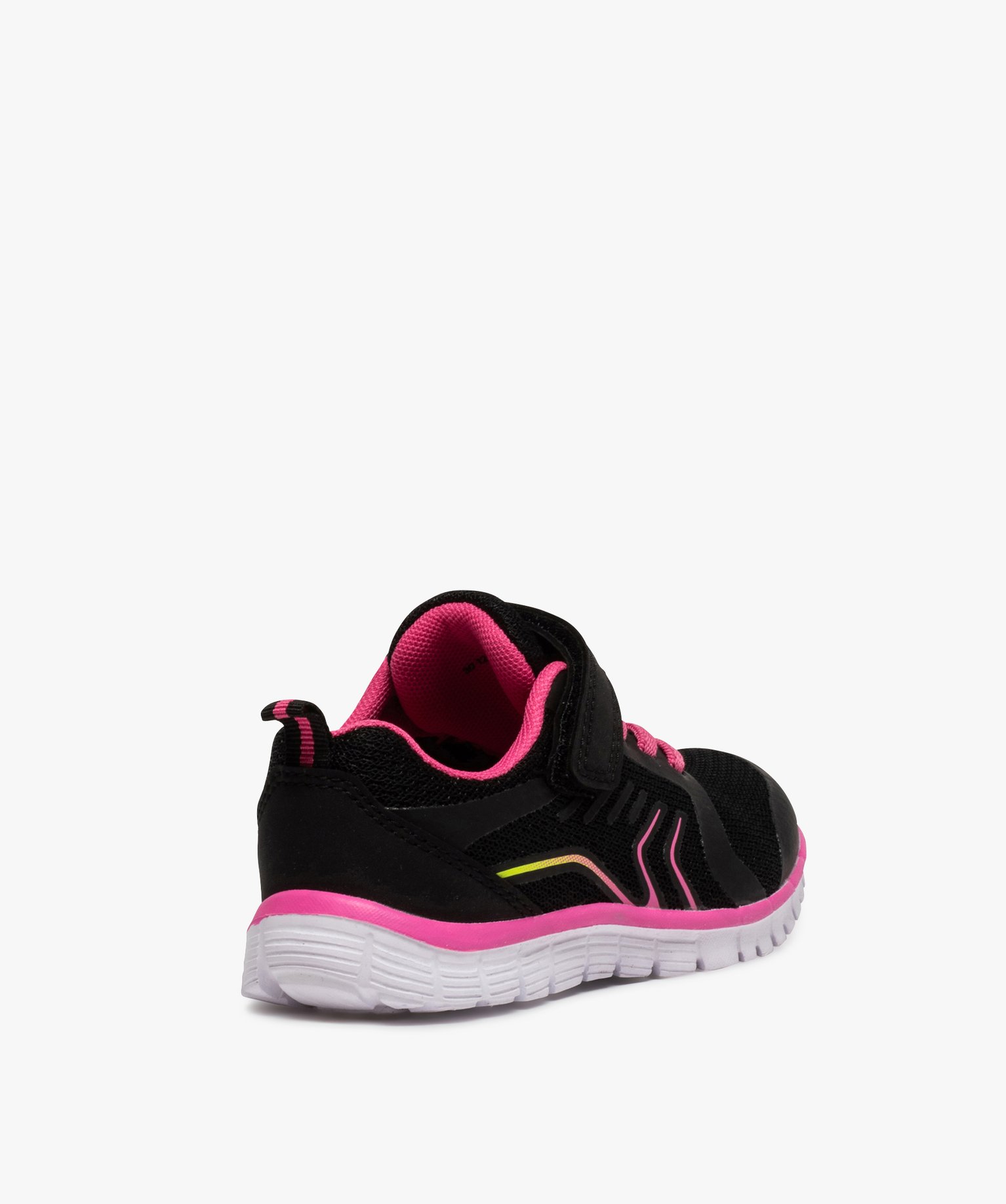 Baskets fille bicolores à lacets élastiques et scratch noir | GEMO