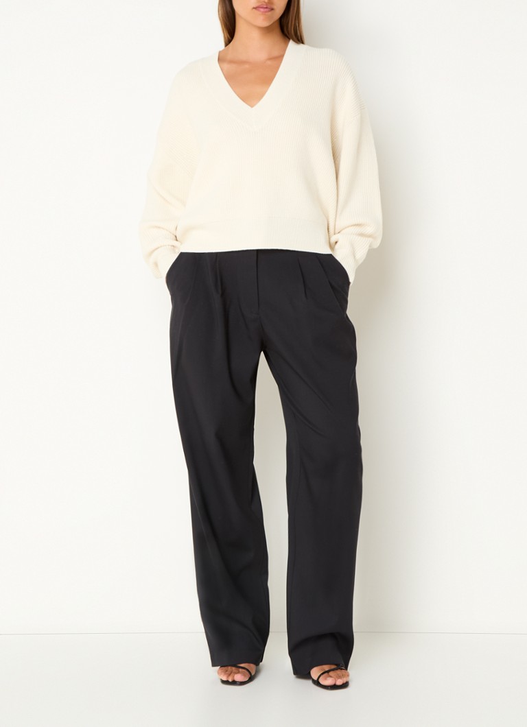 IRO Allira high waist loose fit wool trousers with side pockets