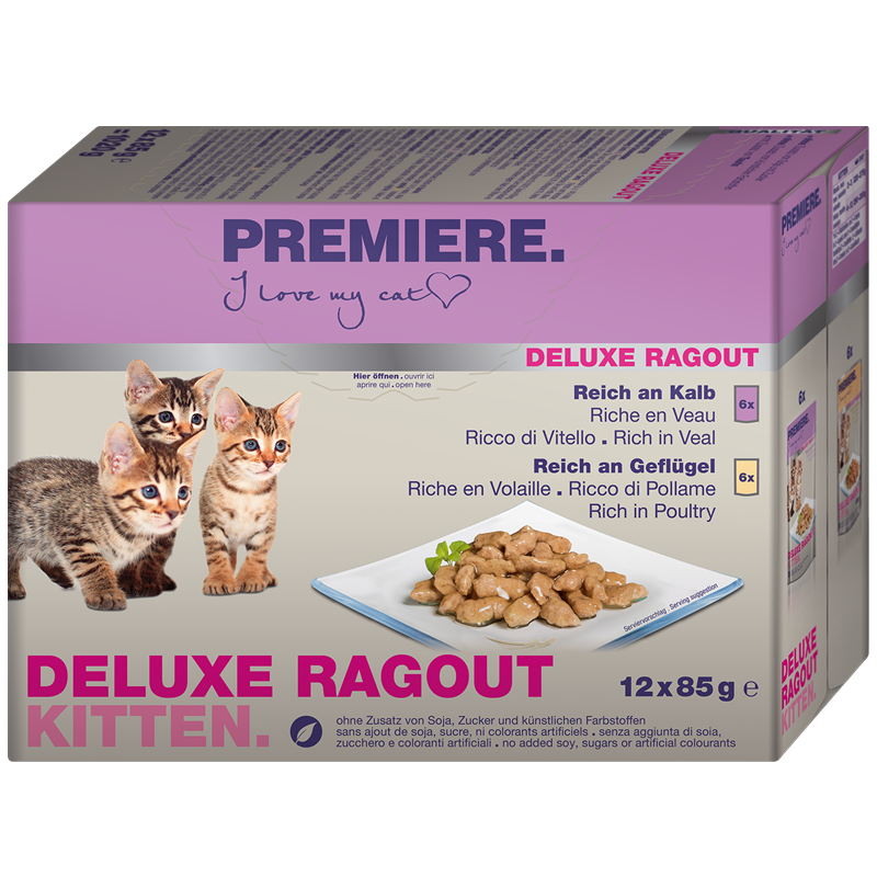PREMIERE Nassfutter PREMIERE Deluxe Ragout Kitten Multipack 12x85g