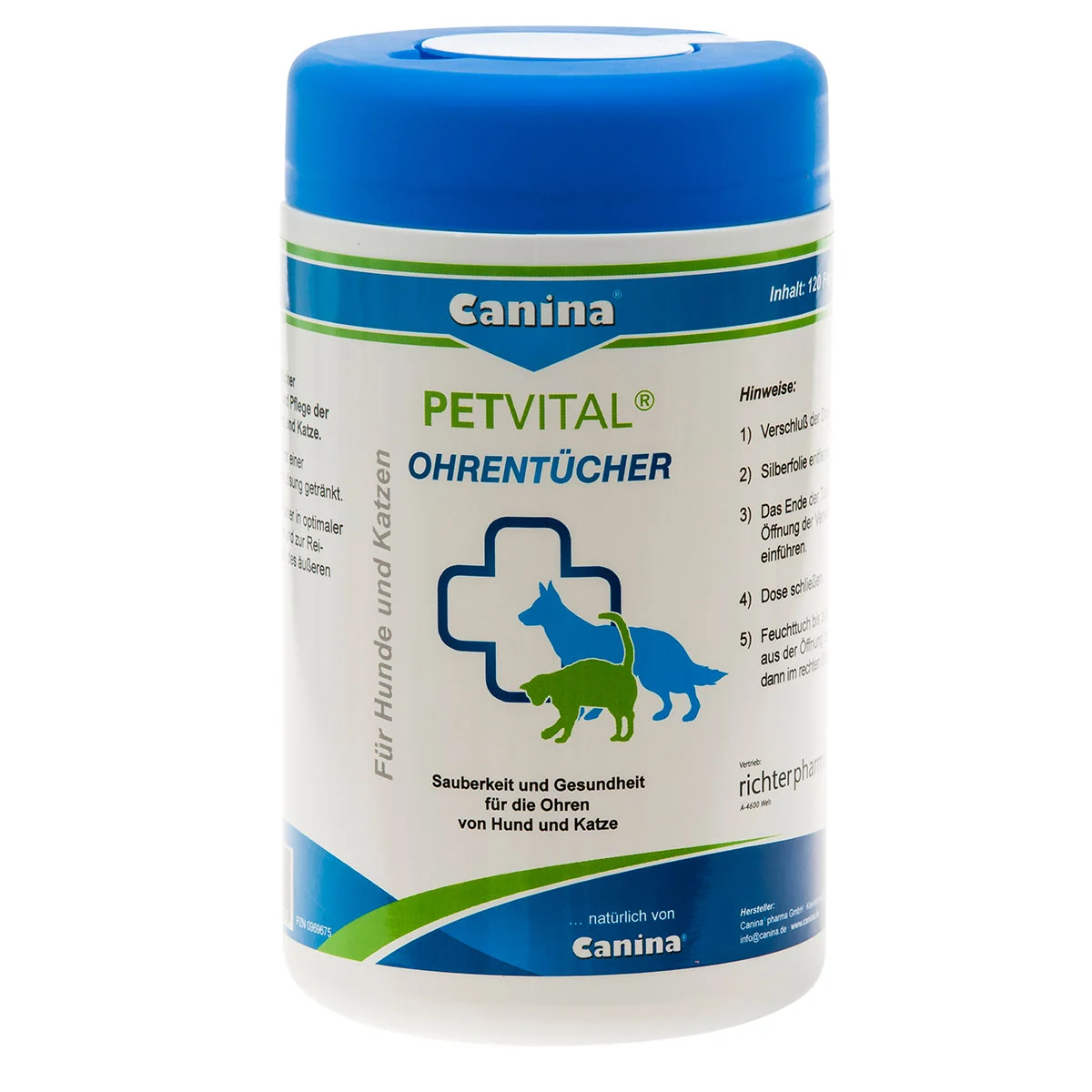 Canina PETVITAL Ohrentücher 120 Stück günstig kaufen bei ZooRoyal