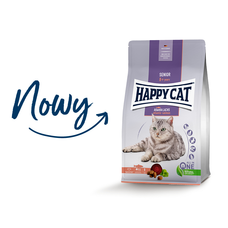 HAPPY CAT Trockenfutter HAPPY CAT Senior Atlantik Lachs 1,3 kg