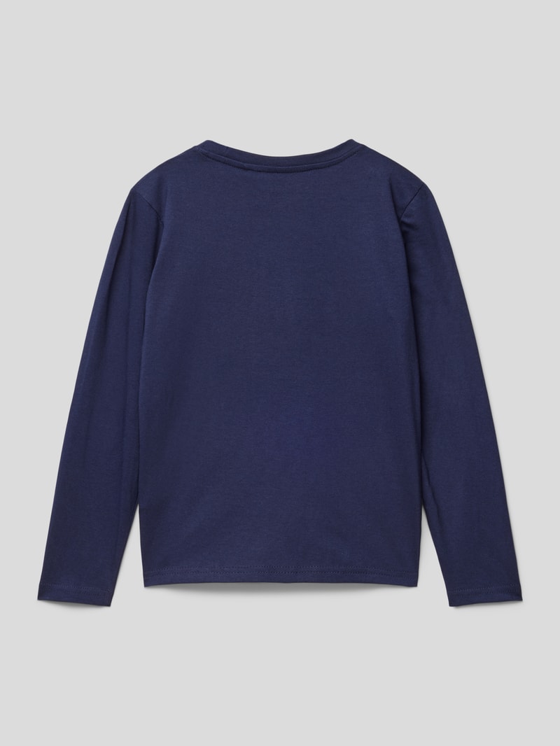 Longsleeve mit Motiv-Print in blau