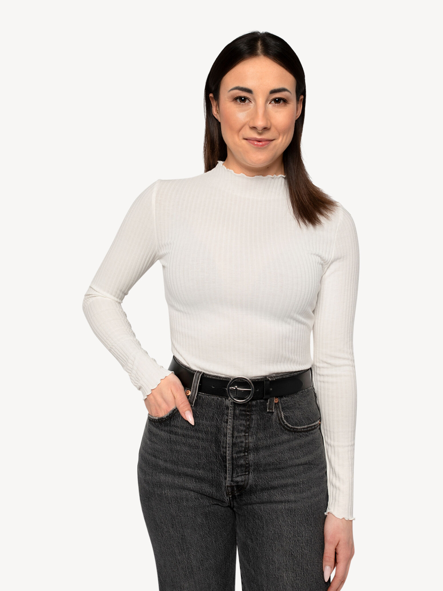 Ceinture en cuir - noir