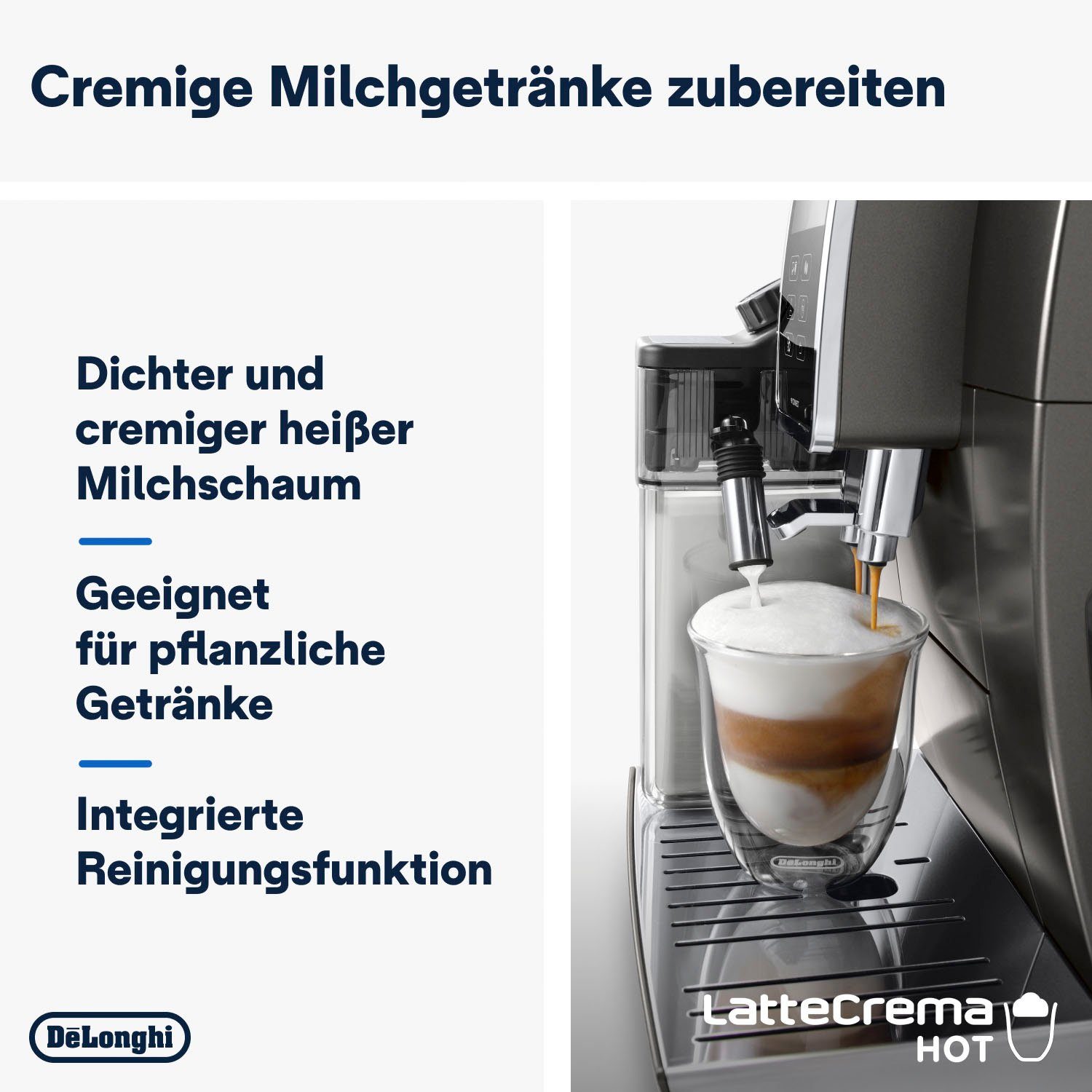 De'Longhi Kaffeevollautomat Dinamica Plus ECAM 370.95.T