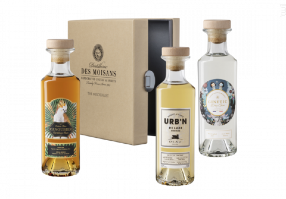 Coffret The Mixologist 3x20cl Rhum Canoubier Gin Ginetic Cognac Urb'n Distillerie des Moisans Vin Blanc●Vin de France (Poitou-Charentes Non millésimé 20cl